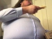 375 lb gainer Office Roleplay:  “Another Notch in Your Belt”
