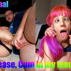 LITTLE NYMPHO, ALLOWING ANAL SEX, BEING OBEDIENT and asking for cum in her mouth