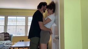 Housewife gets a sloppy blowjob and breached taboo in doggystyle