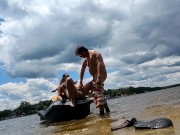 A quick break for a quick public blowjob and fuck on the jet ski