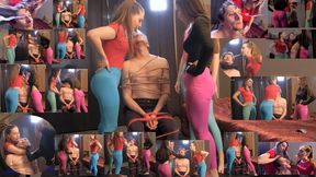 0018RBJ Full Then Rebecca steps up, lifts her arm and SMOTHERS him with her nasty, sweaty, never-shaved armpits; shoves them right into his nose and mouth till he’s sufating, wheezing like a dying pig, while Gwen and I BLAST his face with more slimy spitt