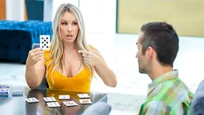 Psychic blonde reads customer's energy then sucks his cock to clear his aura completely