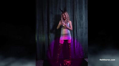 Hot mistress traps slave with smoke and CBT while he begs to pee