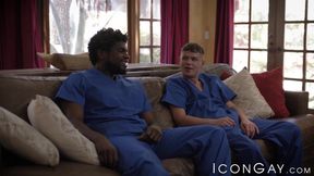 Petite Dylan Hayes gaping hole takes Devin Trez big black dick