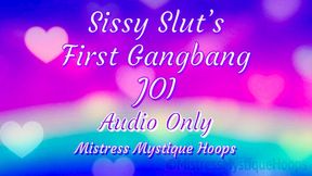 Sissy Slut’s First Gangbang JOI Audio Only - Stroke your little clitty to the thought of being fucked by real men! - Female Domination, Femdom, Make Me Bi, Bisexual Encouragement, Bi-Sexual with Mistress Mystique Hoops - MP4