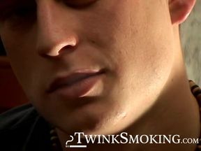 Muscular Keith Ledger puts on a hot cock stroking and chainsmoking show