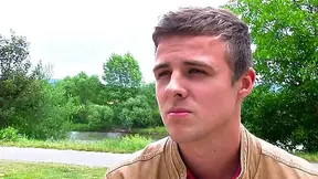 Cute twink from Czech Republic getting cash to get banged outside