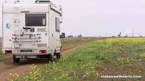 Brunette babe licks and fingers her tight pussy in a sensual massage