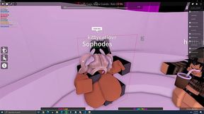 Roblox Daddy Receives Lap Dance from Dirty Roblox Slut while Girlfriend Watches