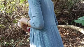 Indian Desi Village Bhabhi enjoying sucking dick in the jungle