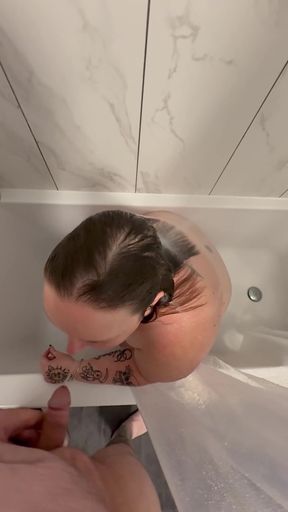 Amateur couple enjoys golden shower and pissing play in a BDSM session.