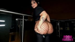blackstar bangs bubble booty hussy sunny bunny on balcony