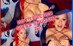 Hot Teacher Gives Student JOI