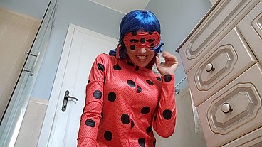 hot ladybug cosplay with nice ass and tits