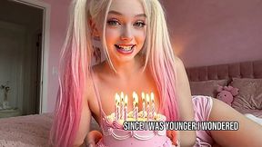 AI generated 18yo petite blondie first time trying fuck in both holes with cumshot