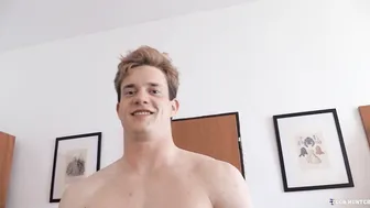 Muscular Blonde Bodybuilder Tries Gay Anal with a Big Hard Cock