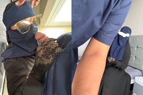 Veiled Girl Afraid of Getting Pregnant Finally Crot Mouth