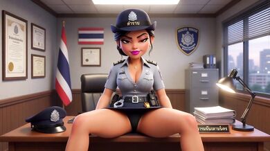 Thai Cop Dragged Me Off Street To Fuck Raw