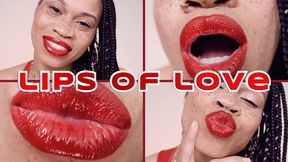 Lips Of Love- Ebony Femdom Goddess Rosie Reed Sensual Red Lipstick Mouth Worship- 1080p HD