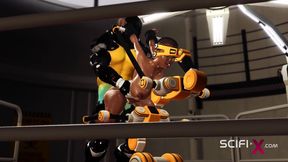 Fuck me hard. Sex with a sci-fi android in the lab