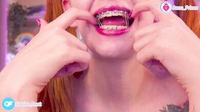Cute Ginger Teen With Braces Teases Her Hot Tattooed Body