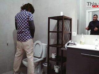Homosexual Coarse Doggy Anal... This guy Pulls His Panties Down and Gets Bent Over the Sink for a Hard Banging