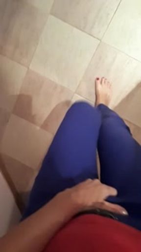 Holding pee, toilet desperation + mess, pee in my panty