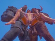 Guy Gets two Huge Furry Dick [Double anal yiff]