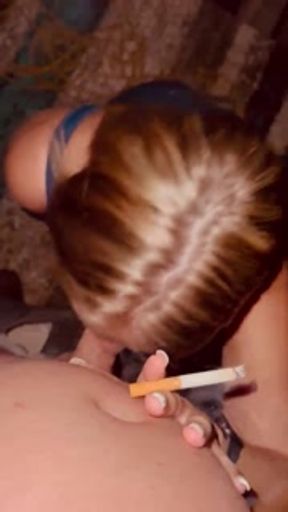Smoke break always ends with a bj
