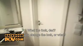 Sarah gets a creampie in her anus, a true self-perspective