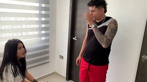 Stepbrother's taboo anal fuck leaves slutty Latina stepsister squirting