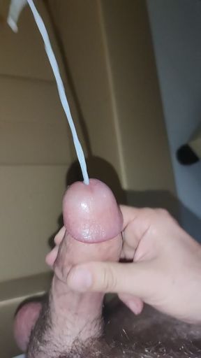Thick cock - Powerfull huge cumshot (with slow and super slow motion)