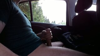 Jerking in Auto, Wichsen im Auto,  Multicum