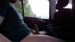 Jerking in Auto, Wichsen im Auto,  Multicum