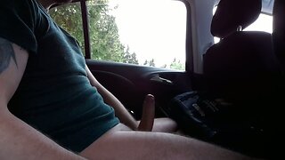 Jerking in Auto, Wichsen im Auto,  Multicum