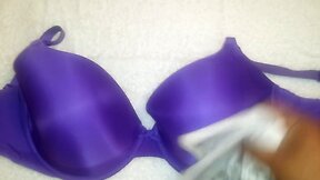 Cumming on Purple VS Bra