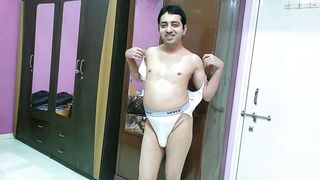 Naked desi man in slutty bra and panties - Indian Gay Site
