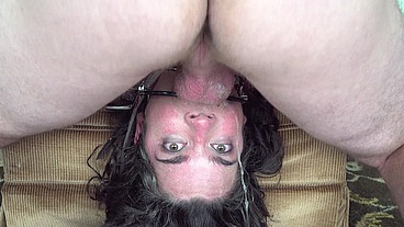 Shrink wrap bondage - face fuck throatpie