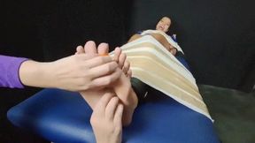 Ticklish Naty - TICKLED ON THE TABLE - 4K