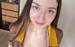 Stepbrother Prank Step Sis and Jerking off on Her but She Suddenly Took His Dick and He Hard Fuck Stepsis