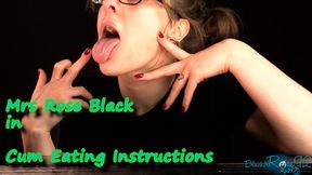 Cum Eating Instructions