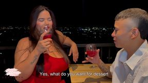 Gorgeous milf has passionate fuck with young man on the balcony - Savannah Watson