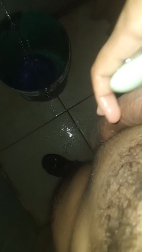 Young man was bathing in his mother-in-law's shower and almost caught him masturbating
