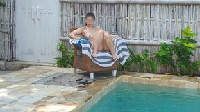 Step sis caught while naked leads to brother's masturbation