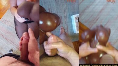 Selena Catches a Load on Her Pussy after Getting Fucked in her Tight Ebony Ass - Tantaly Sex Doll Gift POV Facial