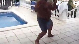 Fat Latin Daddy Strips Outdoors with His Bear 3