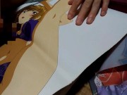 AIKa(パンチラアニメ)の下着姿の皇藍華にキス&足舐め後に顔射ぶっかけオナニー