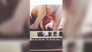 I want to wear your pre cum as my lipstick baby. Blonde nympho wifey sucking off her friend at home