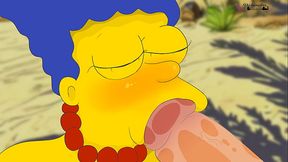 Mom Hentai Marge Gets Fucked by Strangers on Animated Nude Beach Fantasies!
