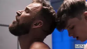 MEN - Bruce Jones Gets His Ass Double Penetrated By Jake Preston And Joel Hart In This Hot Threesome Action